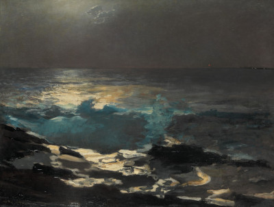 Moonlight, Wood Island Light Winslow Homer